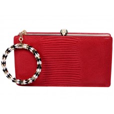 Bvlgari Serpenti keretes pochette gyíkbőr rózsában