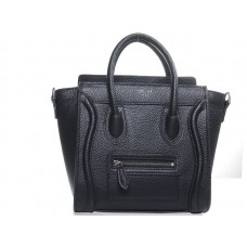 Celine Mini Bőrtáska Fekete Bőrből