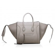 Celine Luggage Phantom Négyzet alakú Táska Szürke, Fekete Díszítéssel