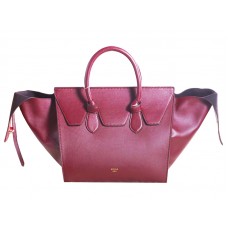 Celine Tie Bag Eredeti Bőr Borszínű