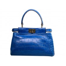 Fendi Iconic Mini Peekaboo Táska Krokodilbőr Világoskékben