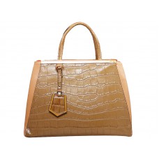 Fendi 2jours Borjúbőr Táska Krokodilbézs