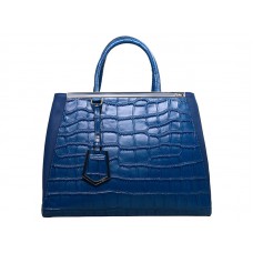 Fendi 2jours Borjúbőr Táska Krokodilkék