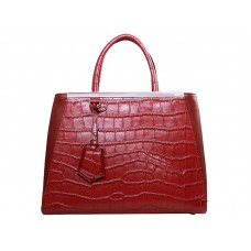 Fendi 2jours Borjúbőr Táska Krokodilpiros