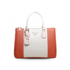 Prada Saffiano Lux Táska Fehér Narancssárga
