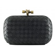 Bottega Veneta Absinthe Intrecciato Ayers Knot Fekete