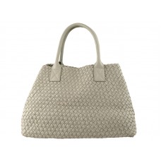 Bottega Veneta Barcelona Cabat öltésekkel szürke