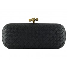 Bottega Veneta Empire Intrecciato Ayers Stretch Knot Fekete