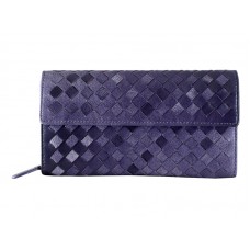 Bottega Veneta Intrecciato Nappa Continental pénztárca lila gombbal