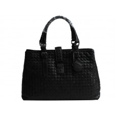 Bottega Veneta Roma Intrecciato bőr táska fekete