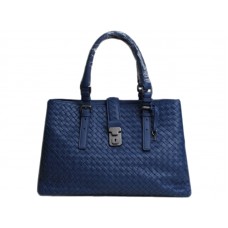 Bottega Veneta Roma Intrecciato bőr táska sötétkék
