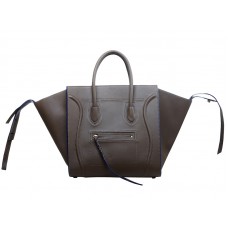 Celine Luggage Phantom Négyzet alakú Táska Szürke, Kék Díszítéssel
