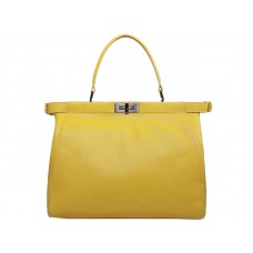 Fendi Peekaboo borjúbőr táska sárga