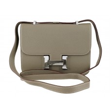 Hermès Constance 23 Egyszálú Válltáska Togo Bőr Szürke
