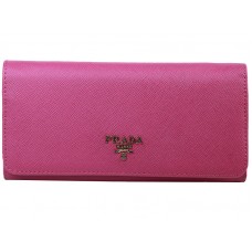 Prada Saffiano Bőr Pénztárca Élénk Rózsaszín