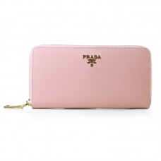 Prada Saffiano Zippy Pénztárca Rózsaszín