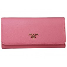 Prada Saffiano Bőr Pénztárca Sötét Rózsaszín