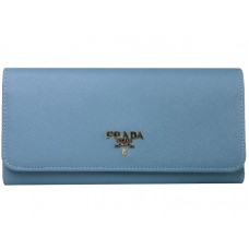 Prada Saffiano Bőr Pénztárca Világoskék