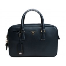 Prada Saffiano Marhabőr Felső Fogantyús Táska Sötétkék