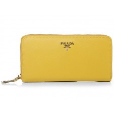 Prada Saffiano Zippy Pénztárca Sárga