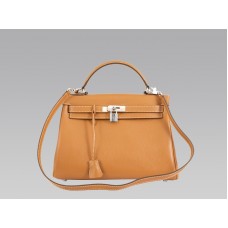 Hermès Kelly 32cm Togo Bőr Clemence Ezüst