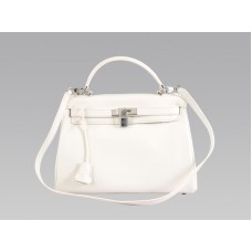 Hermès Kelly 32cm Togo Bőr Clemence Fehér