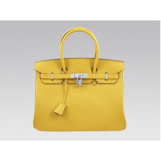 Hermès Birkin 35 cm-es Clemence Sárga Táska