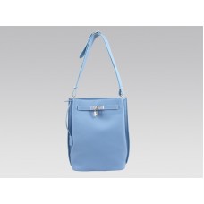 Hermès So Kelly 22 cm-es Clemence Kék Farmer