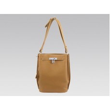 Hermès So Kelly 22 cm-es Clemence Barna Arany Karkötő