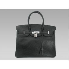 Hermès Birkin 35 cm-es struccfekete táska