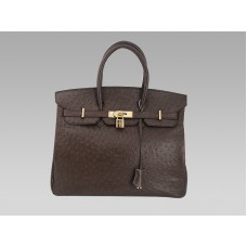 Hermès Birkin 35 cm-es strucc csokoládé színű táska