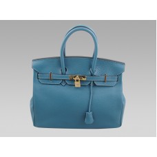 Hermès Birkin 35 Togo Bőr Táska Kék