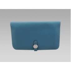Hermès Dogon Togo Bőr Pénztárca Kék [SKUA1DA2DA1A]