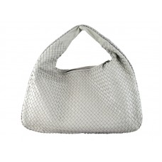 Bottega Veneta Ebony Intrecciato Nappa Belly Veneta Fehér
