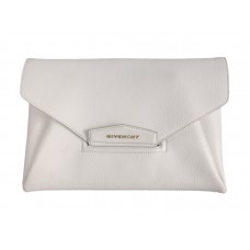Givenchy Antigona Boríték Kuplung Fehér Szemcsés Bőr