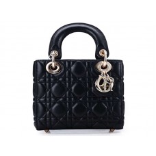 Dior Nano Bőr Táska Arany Hardverrel Fekete