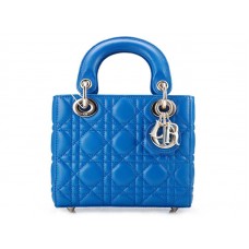 Dior Nano Bőr Táska Arany Hardveres Kék