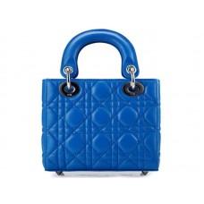 Dior Nano Bőr Táska Ezüst Hardveres Kék