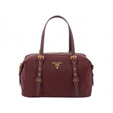 Prada Tessuto Bauletto Válltáska Bordó