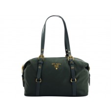 Prada Tessuto Bauletto táska válltáska sötétzöld