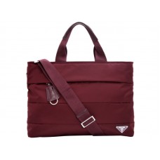 Prada Tessuto Tote Bag bordó