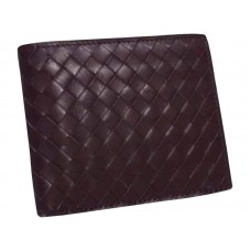 Bottega Veneta Bi-Fold pénztárca Intrecciato Vn Burgundy színben
