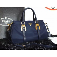 Prada Tessuto Puha Marhabőr Felső Fogantyús Táska Kék