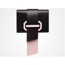 Prada Plex Ribbon Crossbody Táska Fekete Rózsaszín