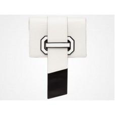 Prada Plex Ribbon Crossbody Táska Fehér/Fekete