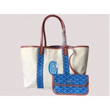 Goyard Anjou megfordítható vászon tote Mm kék H-gotogg3456s1