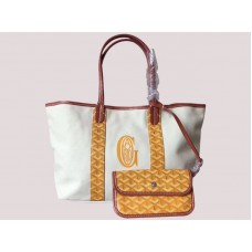 Goyard Anjou megfordítható vászontáska, sárga, Mm, H-gotogg3456s8