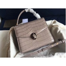 Bvlgari Flip Cover Serpenti Forever 20cm Croco szürke