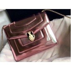 Bvlgari Serpenti Forever fülbevaló 20 cm-es metál borjúbőr rózsakvarc