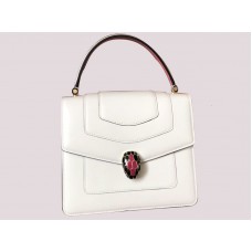 Bvlgari Serpenti Forever fülbevaló 20 cm metál borjúbőr fehér